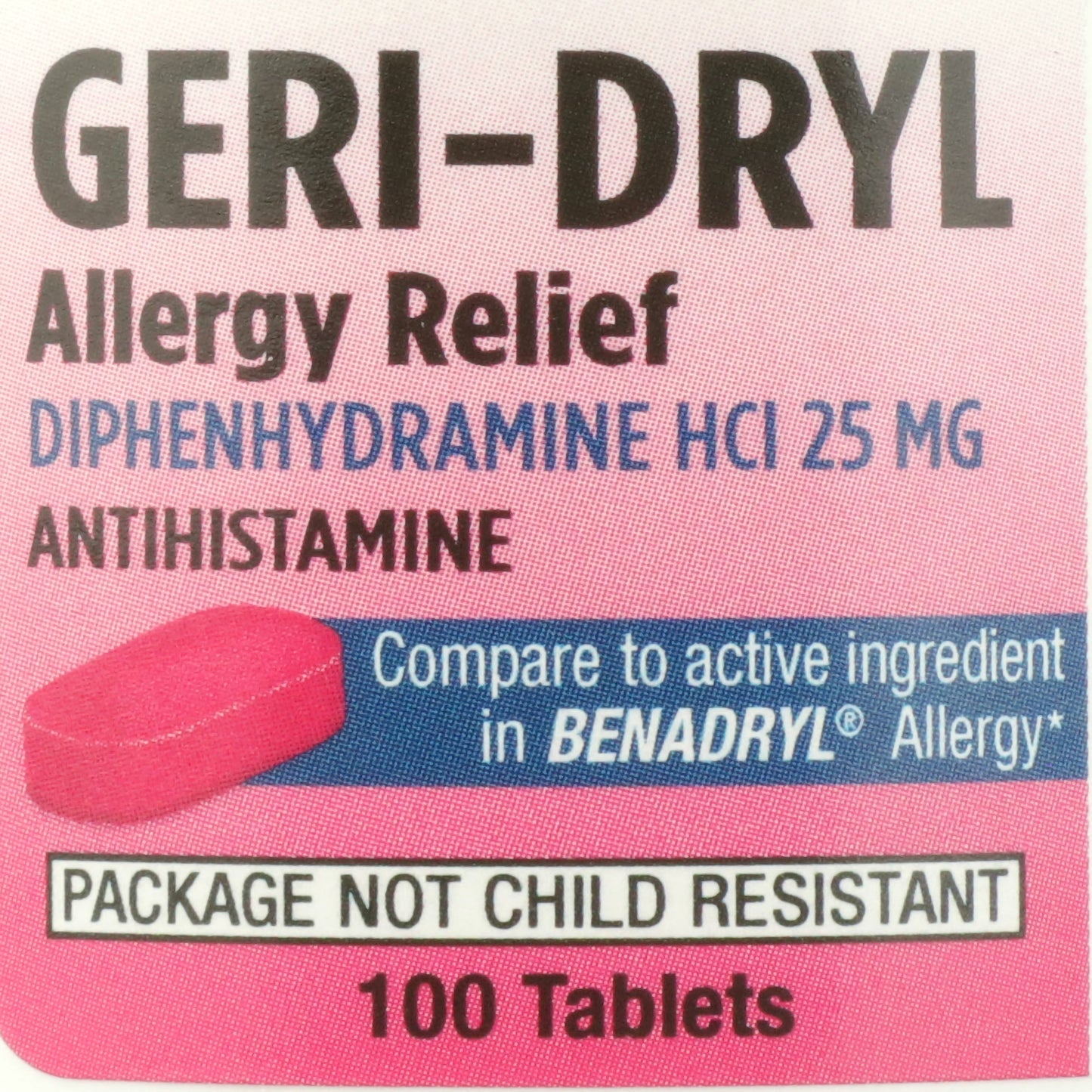 Geri-Dryl Diphenhydramine Allergy Relief 681-01-GCP