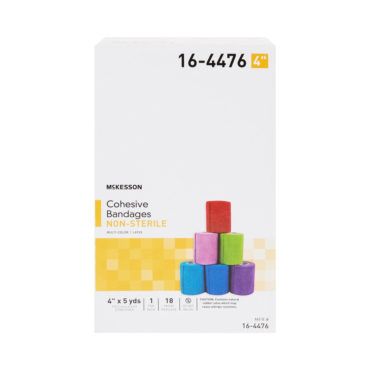 McKesson Self-adherent Closure Cohesive Bandage, 4 Inch x 5 Yard 16-4476