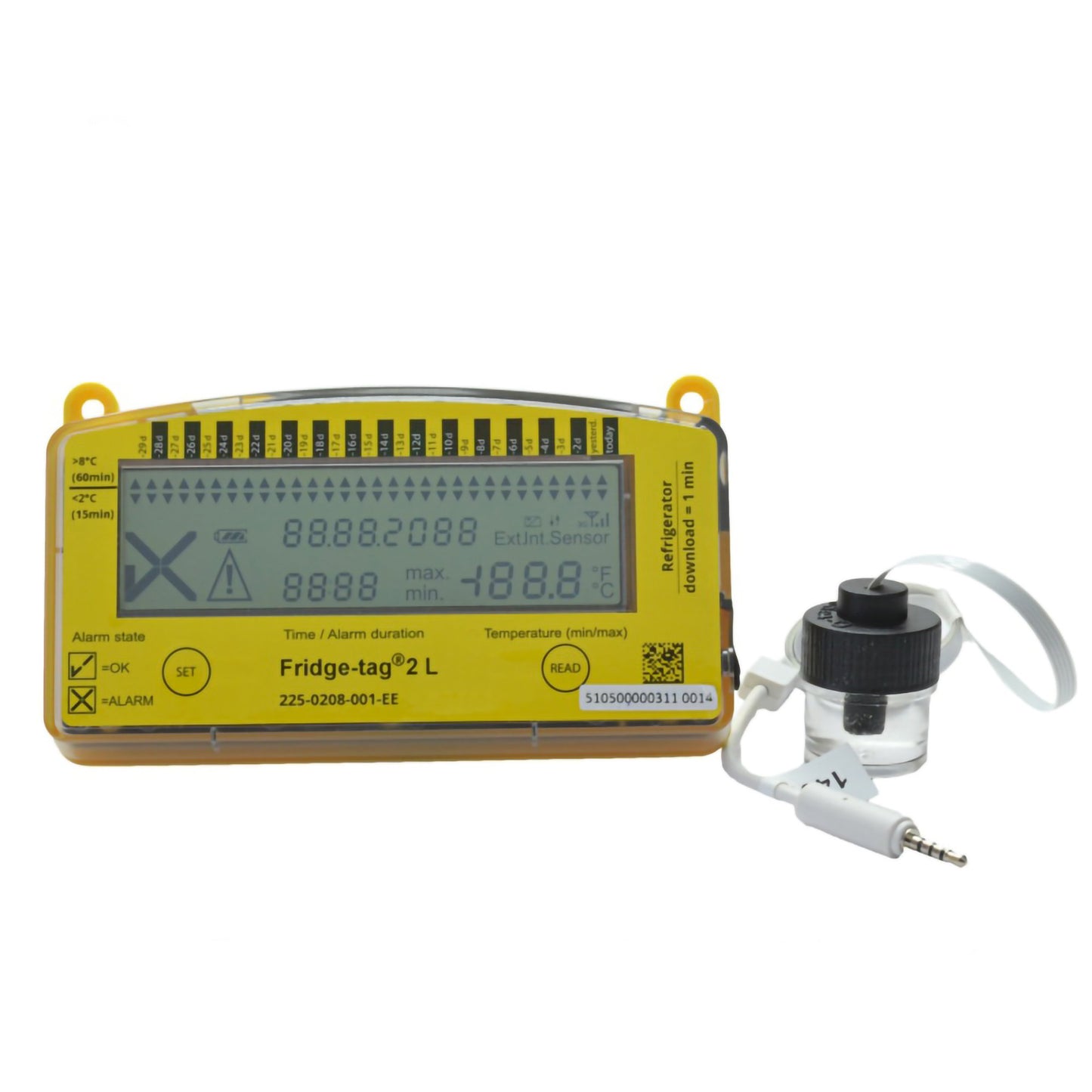 Fridge-tag® 2L Refrigerator Vaccine Data Logger with Alarm BERFRIDGETAG2L