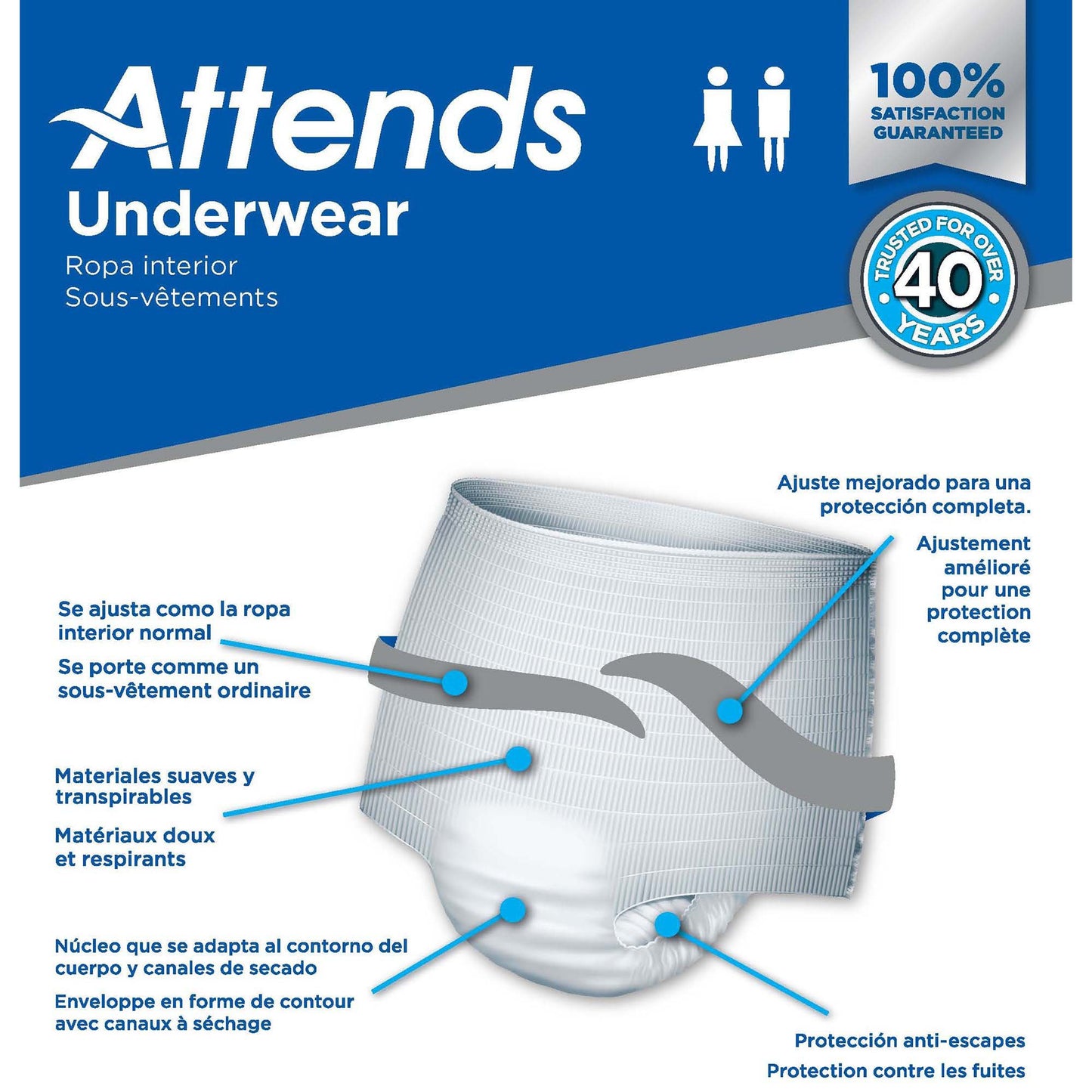 Attends® Care Heavy Absorbent Underwear, Regular APV30