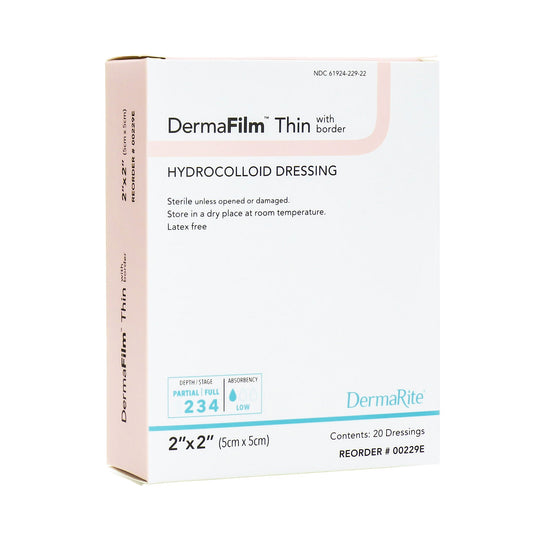 DermaFilm® Hydrocolloid Dressing, 2 x 2 Inch 00229E