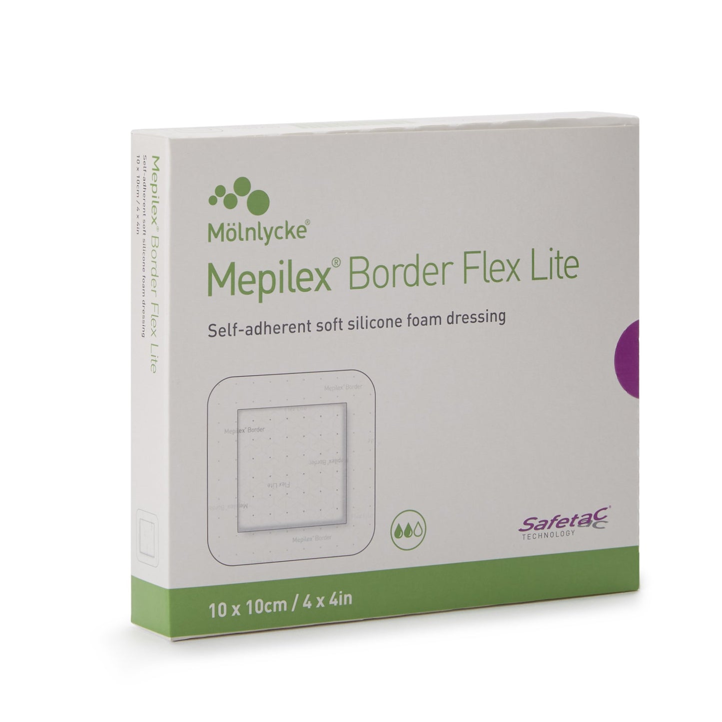 Mepilex® Border Flex Lite Silicone Foam Dressing, 4 x 4 Inch 581300