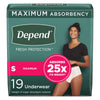 Depend® Fresh Protection™ Women's Maximum Absorbency Underwear, Small 47915