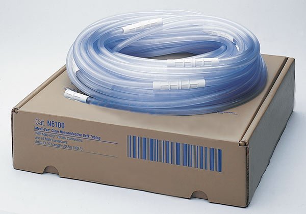 Suction Tubing Medi-Vac® Clear 3/16 Inch I.D. 1-1/2 Foot Length Non-Conductive Plastic Sterile - N52A