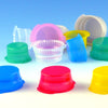 Cappers™ Tube Closure Polyethylene Double Tab Snap Cap Blue For 13 mm Glass Evacuated Blood Drawing Tube / 12 mm Plastic Test Tube NonSterile - 113140