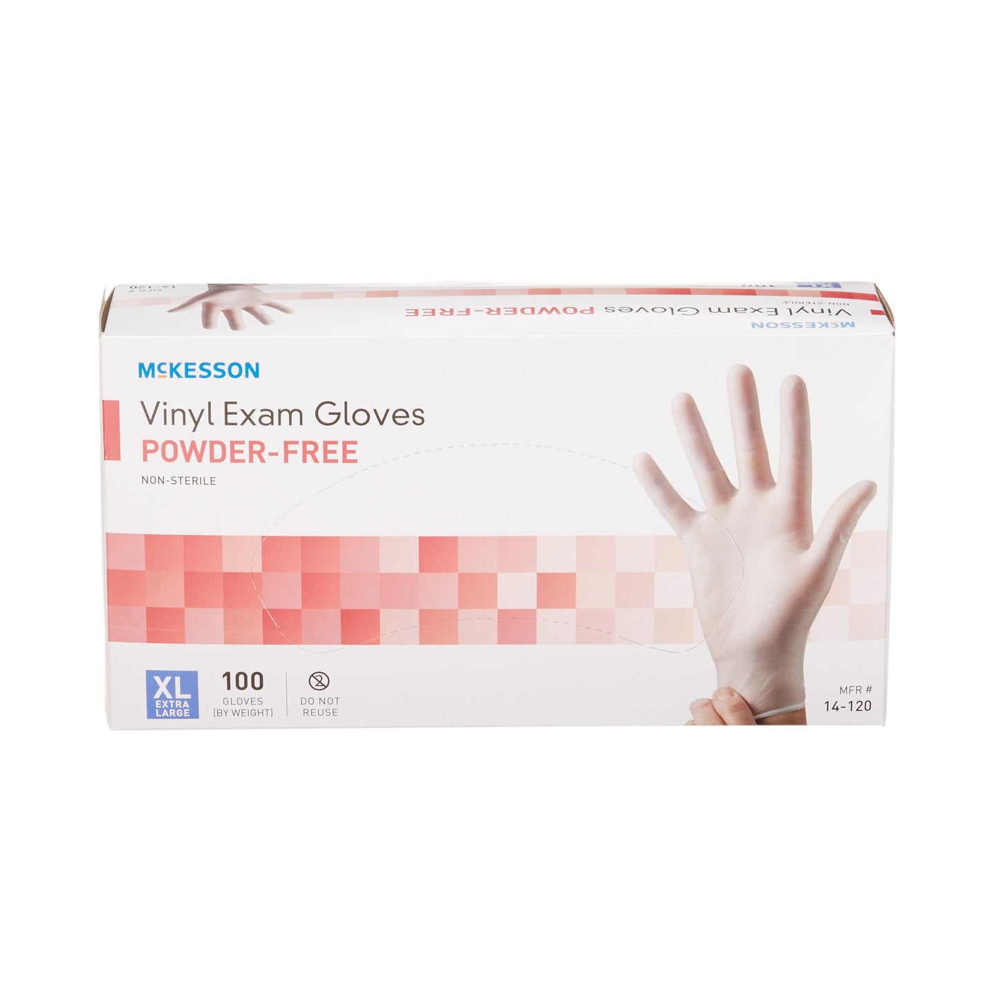 McKesson Vinyl Exam Glove, Extra Large, Clear 14-120