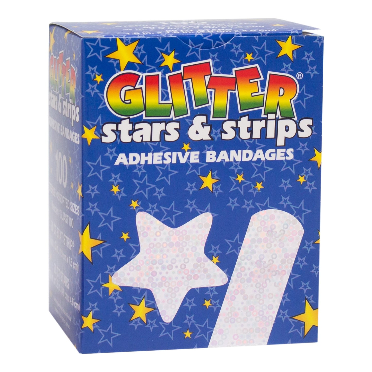 Glitter™ Stat Strip® Kid Design (Glitter Stars and Stripes) Adhesive Strip GLIAST100