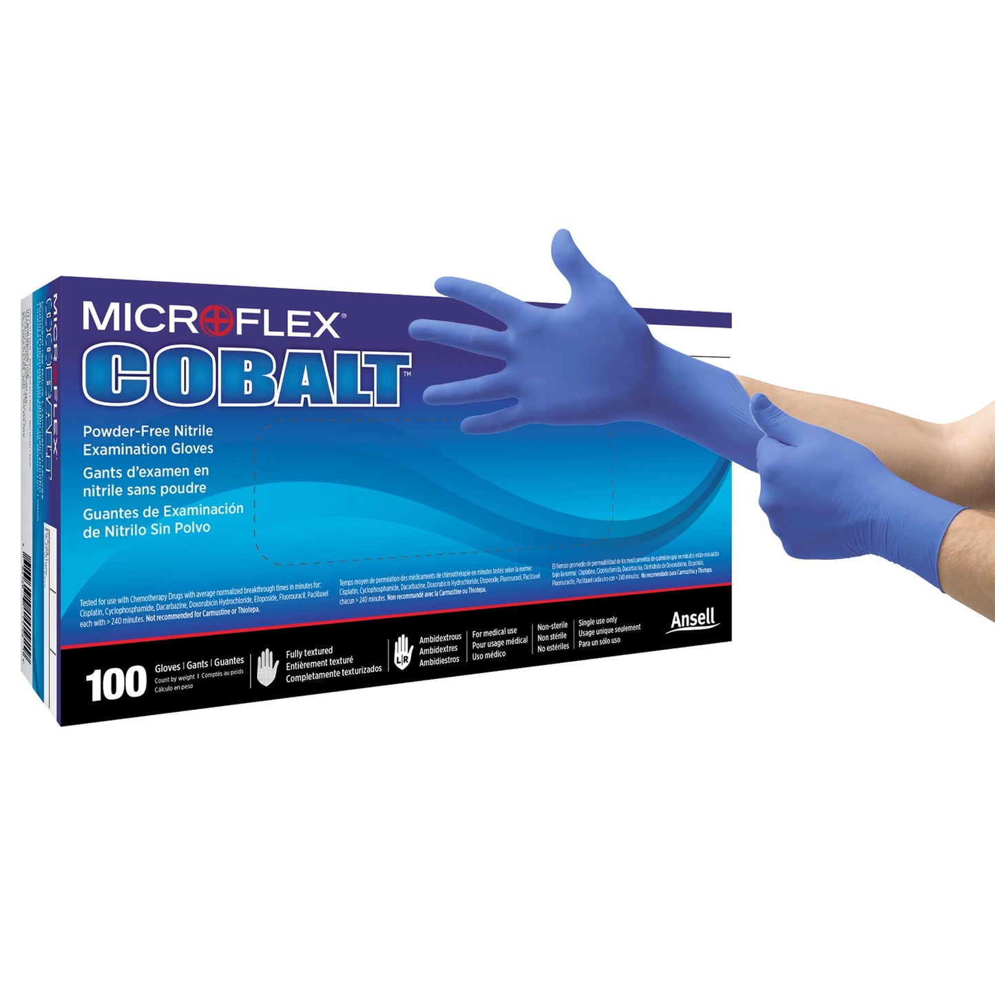 Microflex® Cobalt® Nitrile Exam Glove, Large, Blue N193