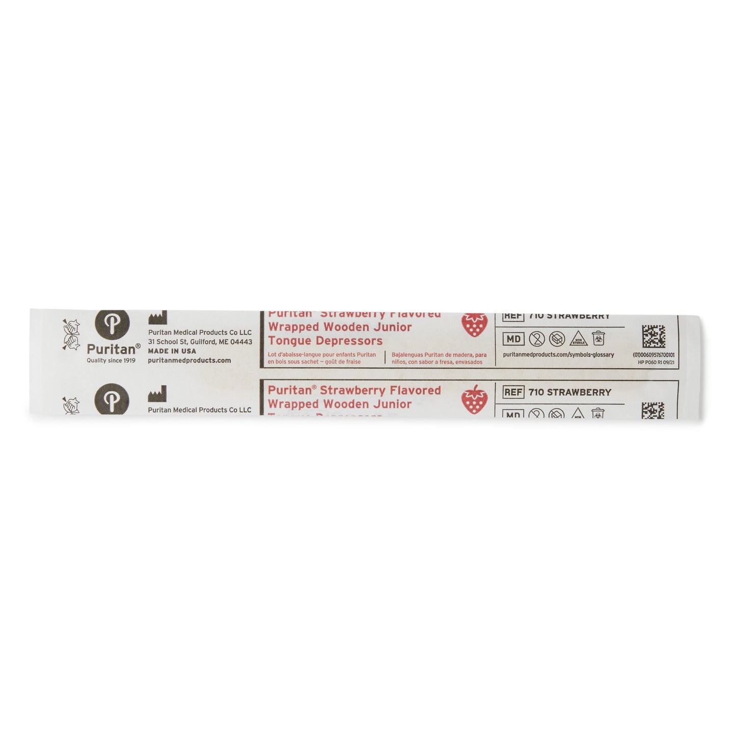 Tongue Depressor Puritan® 5-1/2 Inch Length Wood Junior - 710 STRAWBERRY