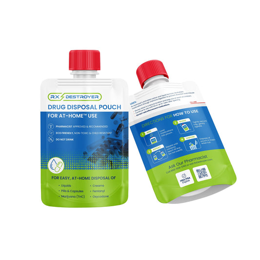 Rx Destroyer™ Drug Disposal Pouch for use with Pharmaceutical Disposal System RX4POUCH20X5