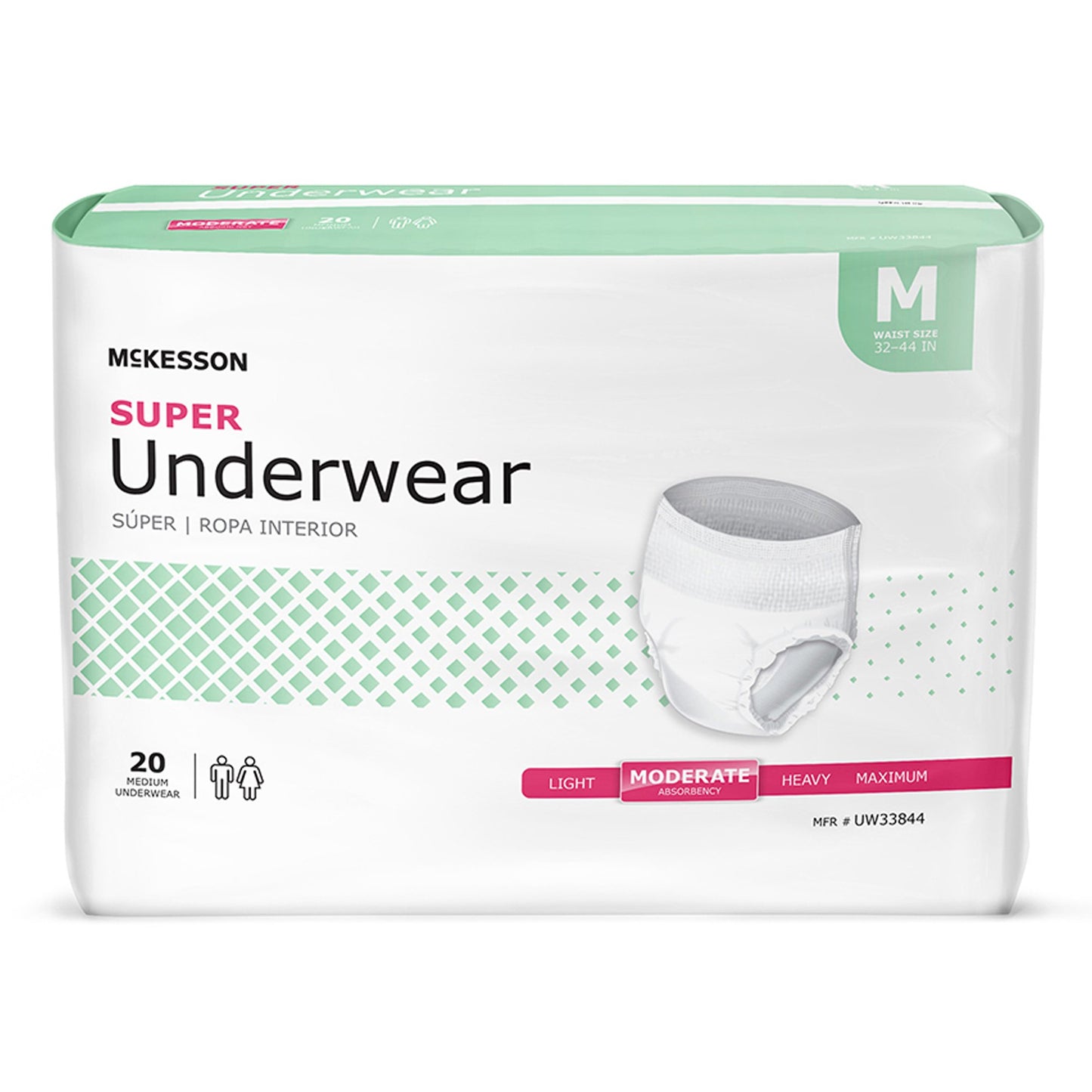 McKesson Super Moderate Absorbency Incontinence Underwear, Medium UW33844