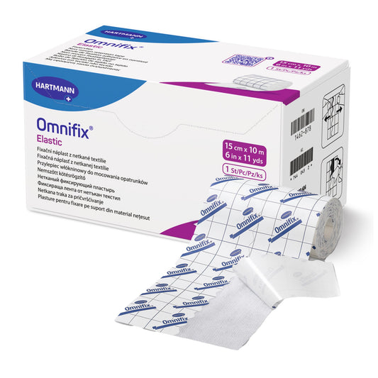 Dressing Retention Tape with Liner Omnifix® Elastic White 6 Inch X 11 Yard Nonwoven NonSterile - 900604
