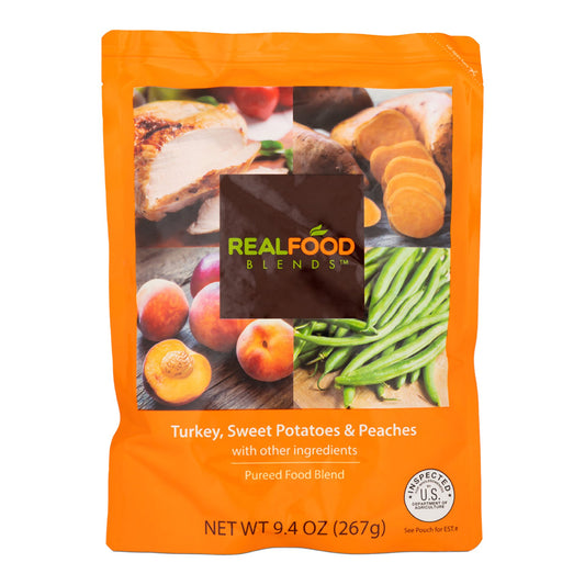 Tube Feeding Formula Real Food Blends® Turkey / Sweet Potatoes / Peaches Flavor Liquid 9.4 oz. Pouch - 176990