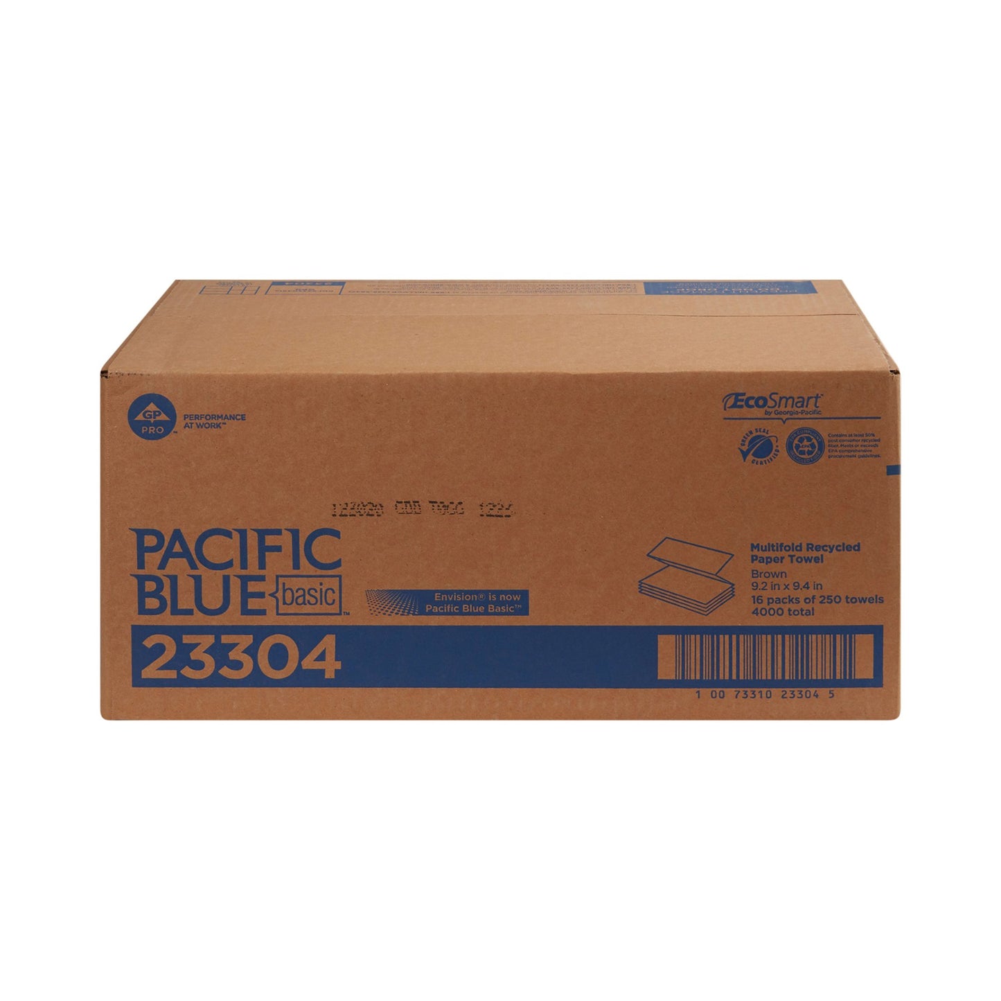 Pacific Blue Basic™ Paper Towel, 250 per Pack, 16 Packs per Case 23304