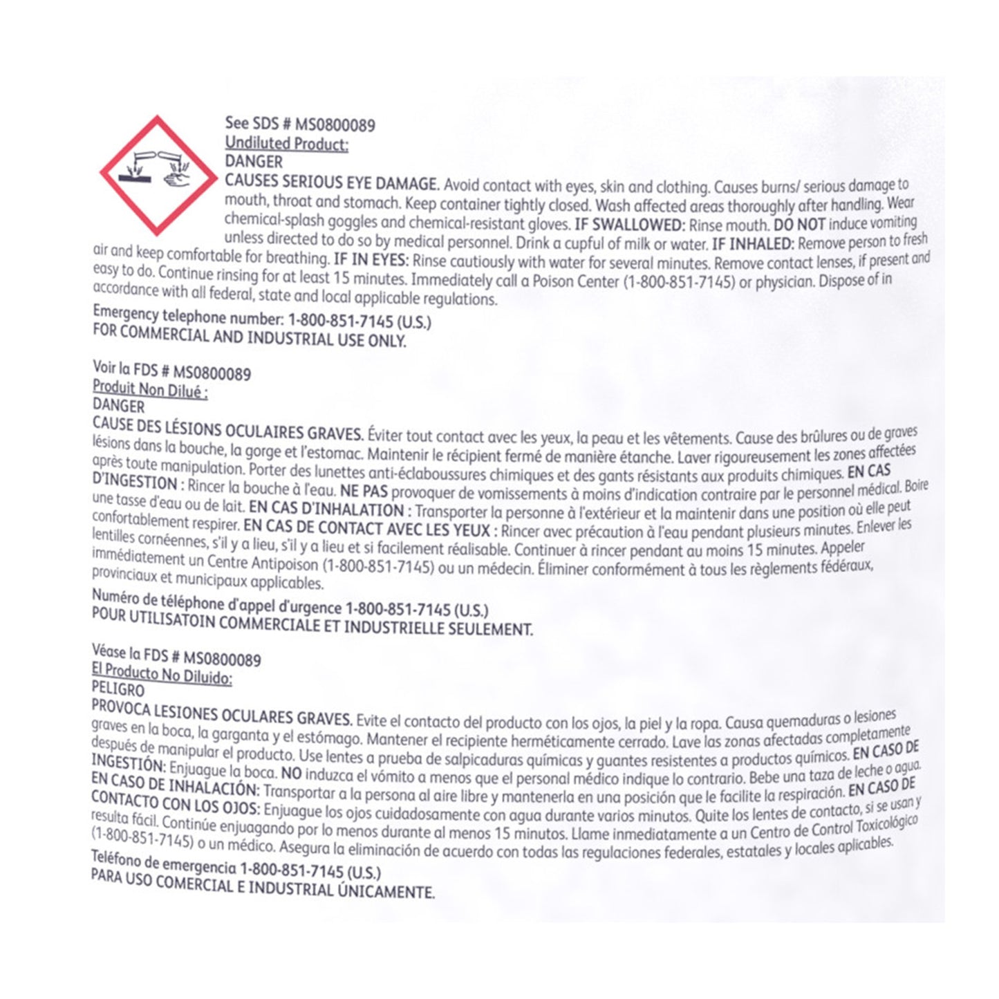 Laundry Detergent Diversey™ Clax® Master 100 1 gal. Jug Liquid Unscented 95751559