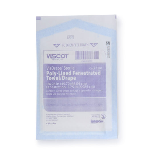 Viscot Industries Viscot Sterile Minor Procedure Surgical Drape, 18 x 26 Inch 1501, Box of 50