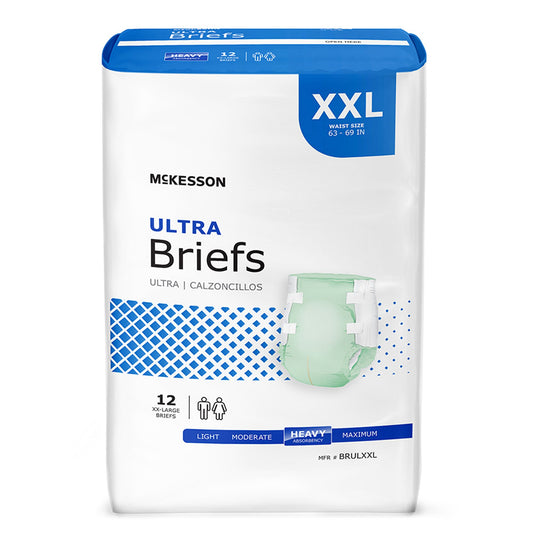 Unisex Adult Incontinence Brief McKesson Ultra 2X-Large Disposable Heavy Absorbency - BRULXXL