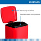 McKesson Red Square Step-On Trash Can, 8 gallon 16-35267
