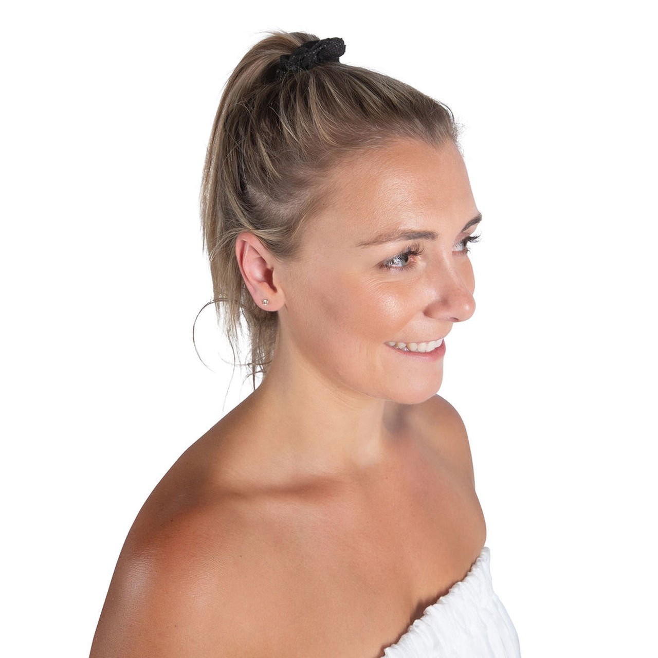 Hair Scrunchie Black One Size Fits Most SPA-41