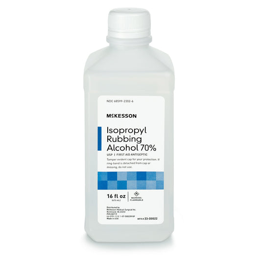 McKesson Brand McKesson Isopropyl Alcohol Antiseptic, 16 oz. Bottle 23-D0022, PT