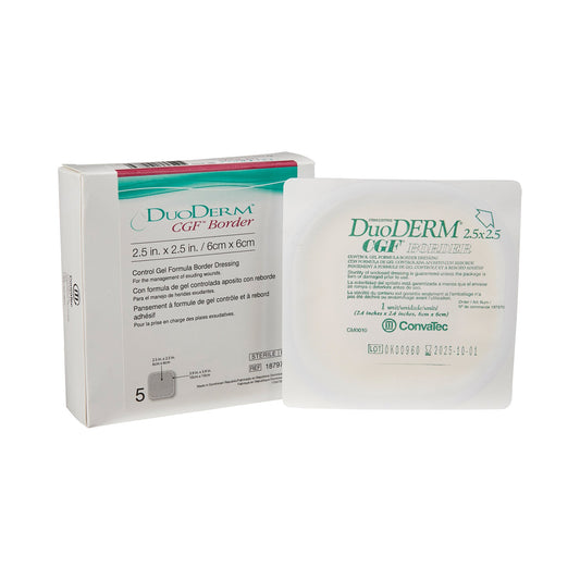 Hydrocolloid Dressing DuoDERM® CGF® Border Foam Backing 2-1/2 X 2-1/2 Inch Square Hydrocolloid - 187970