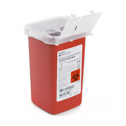 McKesson Prevent® Sharps Container, 1 Quart, 6-1/4 x 4-1/4 x 4-1/4 Inch 065