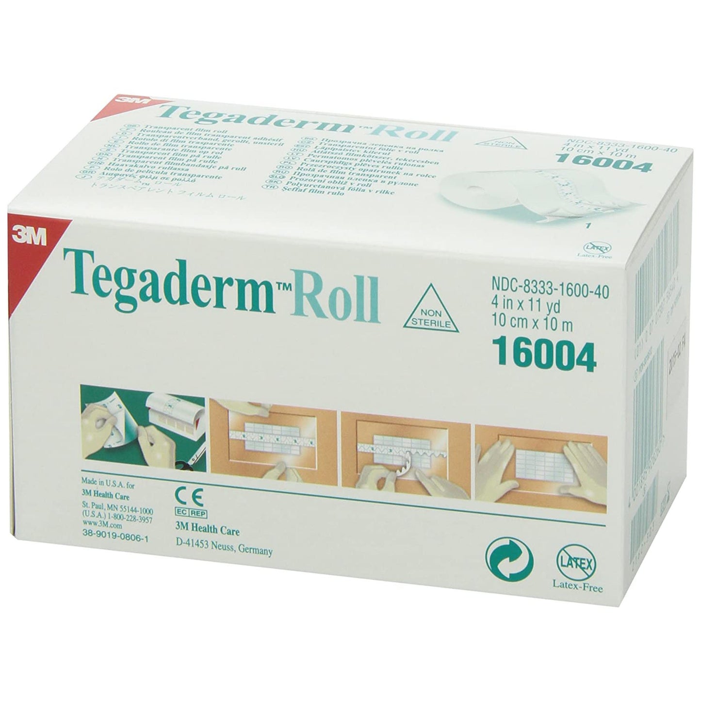 3M™ Tegaderm™ Transparent Film Dressing Roll, 4 Inch x 11 Yard 16004