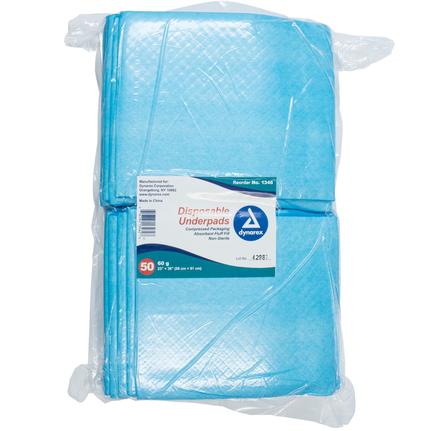 Disposable Underpad Dynarex® 23 X 36 Inch Fluff Light Absorbency - 1346