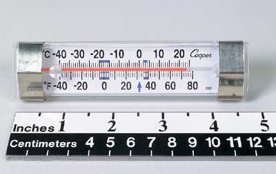 Health Care Logistics Horizontal Refrigerator / Freezer Thermometer 16088, 1 Each