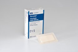 Cardinal Kendall Border Gentle Adhesion Silicone Adhesive with Border Silicone Foam Dressing, 3 x 5 Inch 55546BG, Case of 50