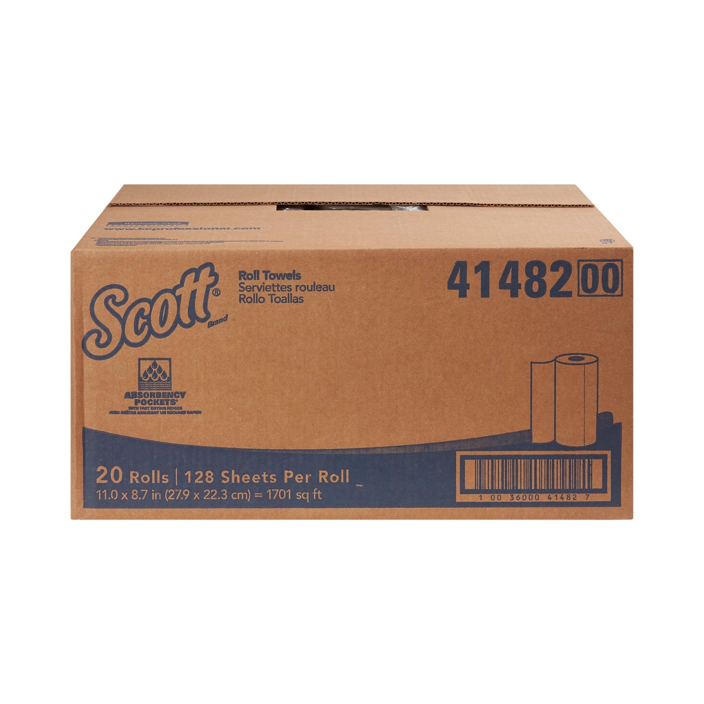 Scott® Kitchen Paper Towel, 128 perforated sheets per roll 41482