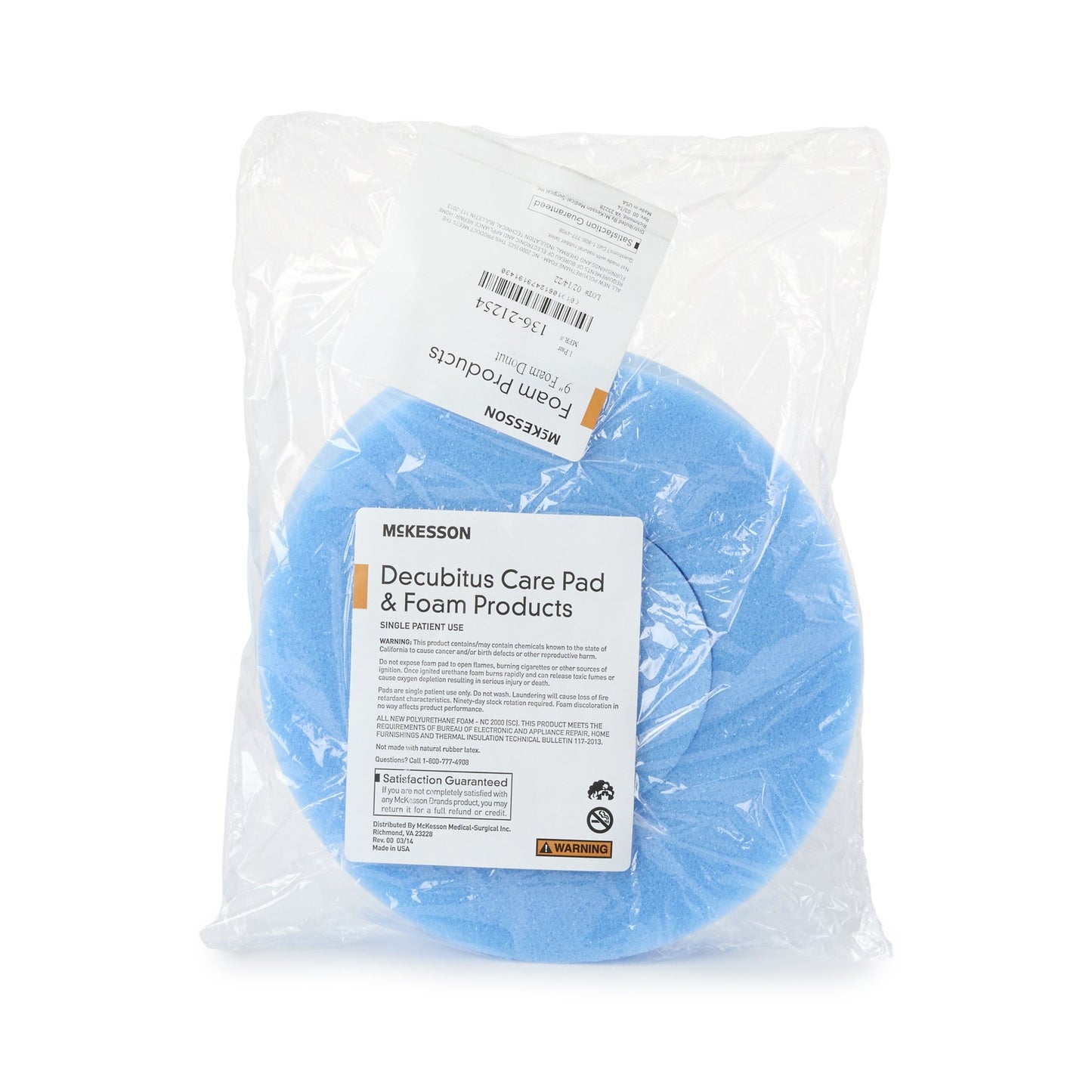 Head Positioner Donut McKesson 9 Inch Diameter Foam Freestanding - 136-21254