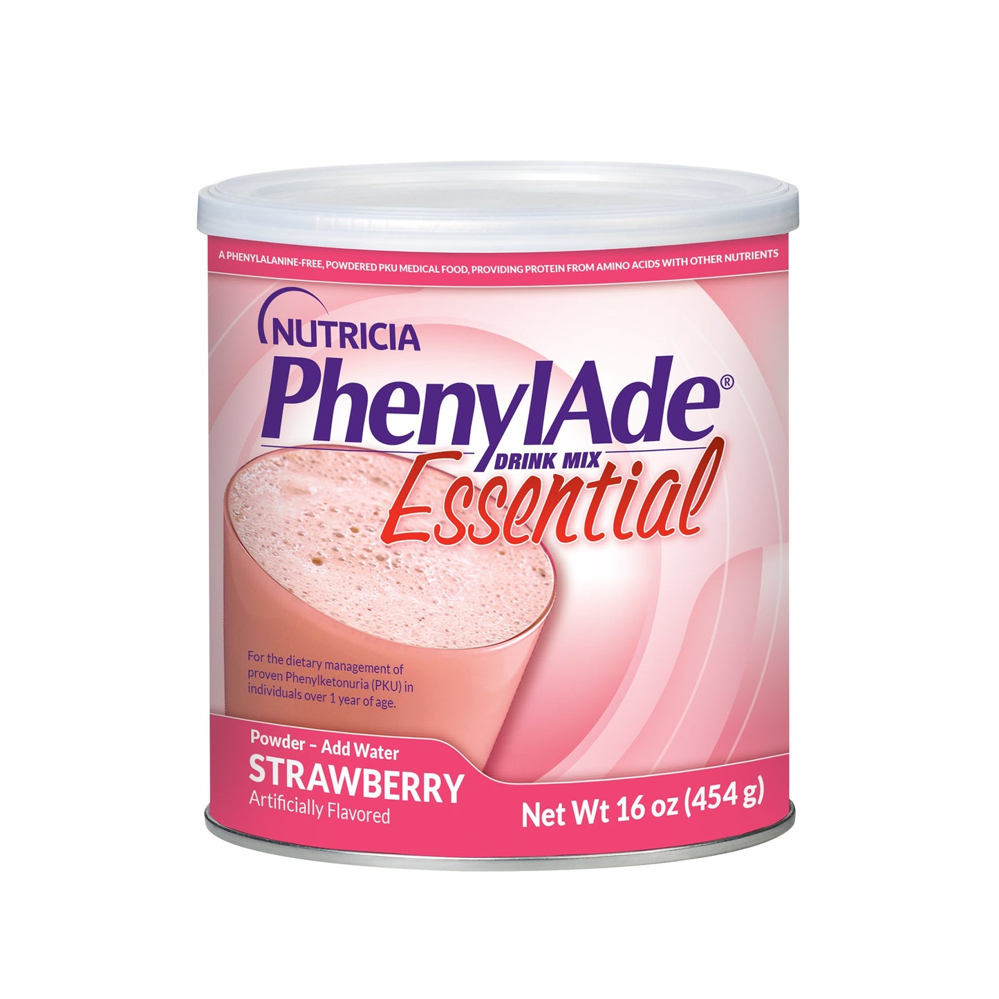 Oral Supplement PhenylAde® Strawberry Flavor Powder 16 oz. / 454 Gram Canister 200764