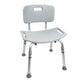 McKesson Removable Back Aluminum Bath Bench, 15½ – 19½ Inch, Gray 146-12202KD-4