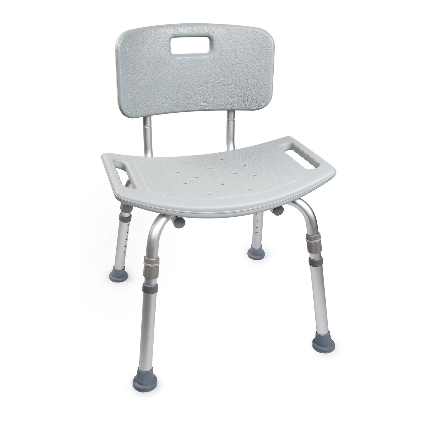 McKesson Removable Back Aluminum Bath Bench, 15½ – 19½ Inch, Gray 146-12202KD-4