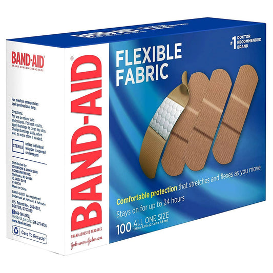 Band-Aid® Flexible Fabric Tan Adhesive Strip, 1 x 3 Inch 100444400