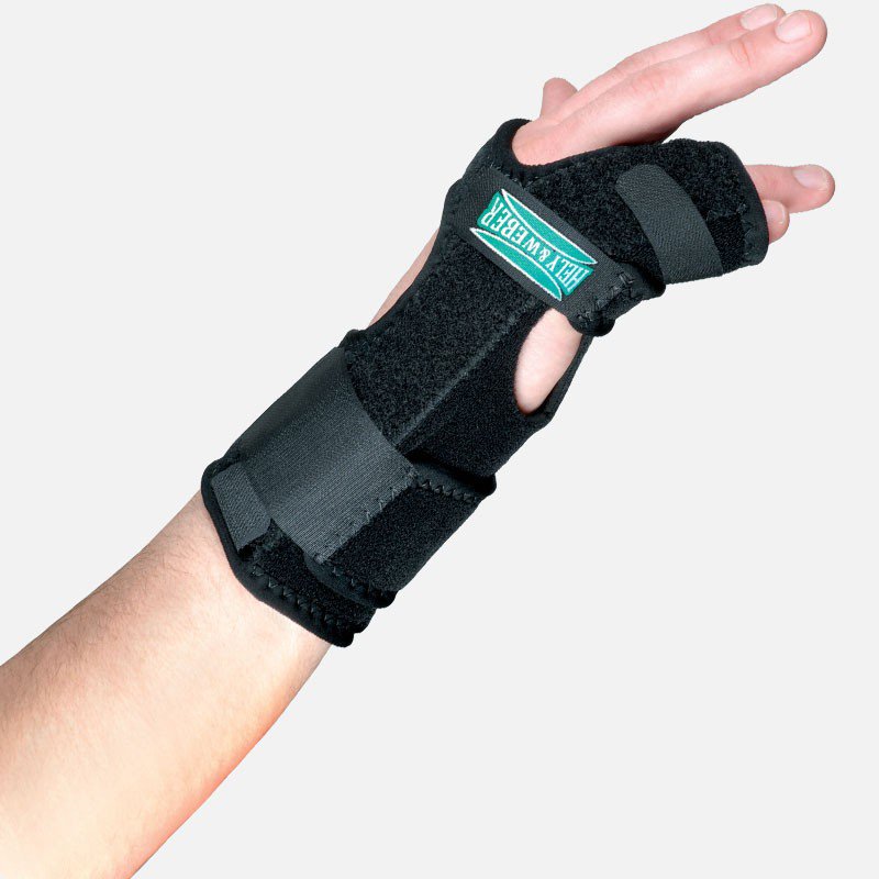 Hand / Finger Brace TKO® Standard Neoprene / Nylon / UBL Right Hand Black One Size Fits Most - 3848-RT