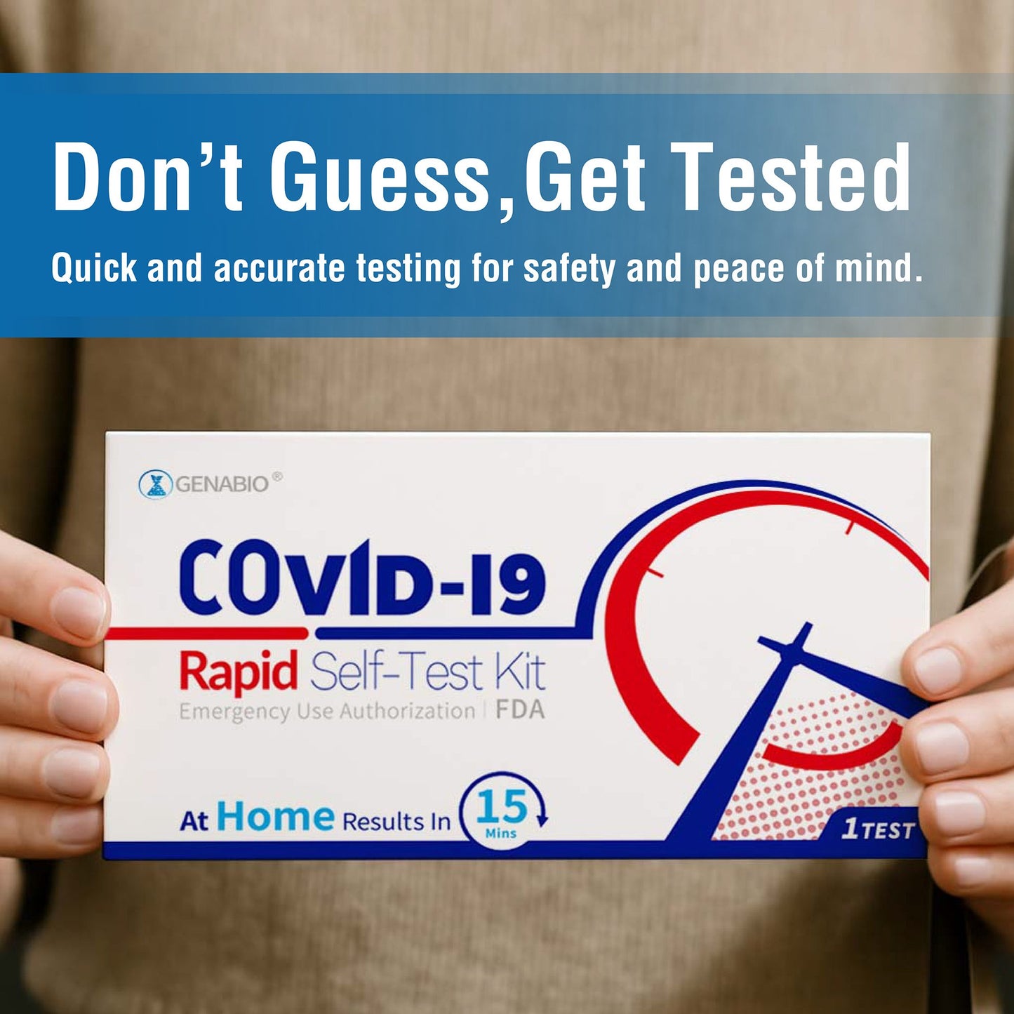 Genabio® COVID-19 at Home Rapid Self-Test Kit, Two Tests per Pack RA9-E00302