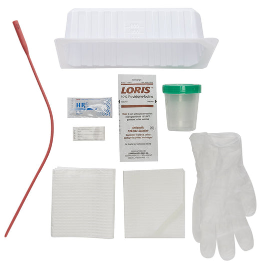 Intermittent Catheter Tray McKesson Urethral 14 Fr. Without Balloon Red Rubber - 16-232