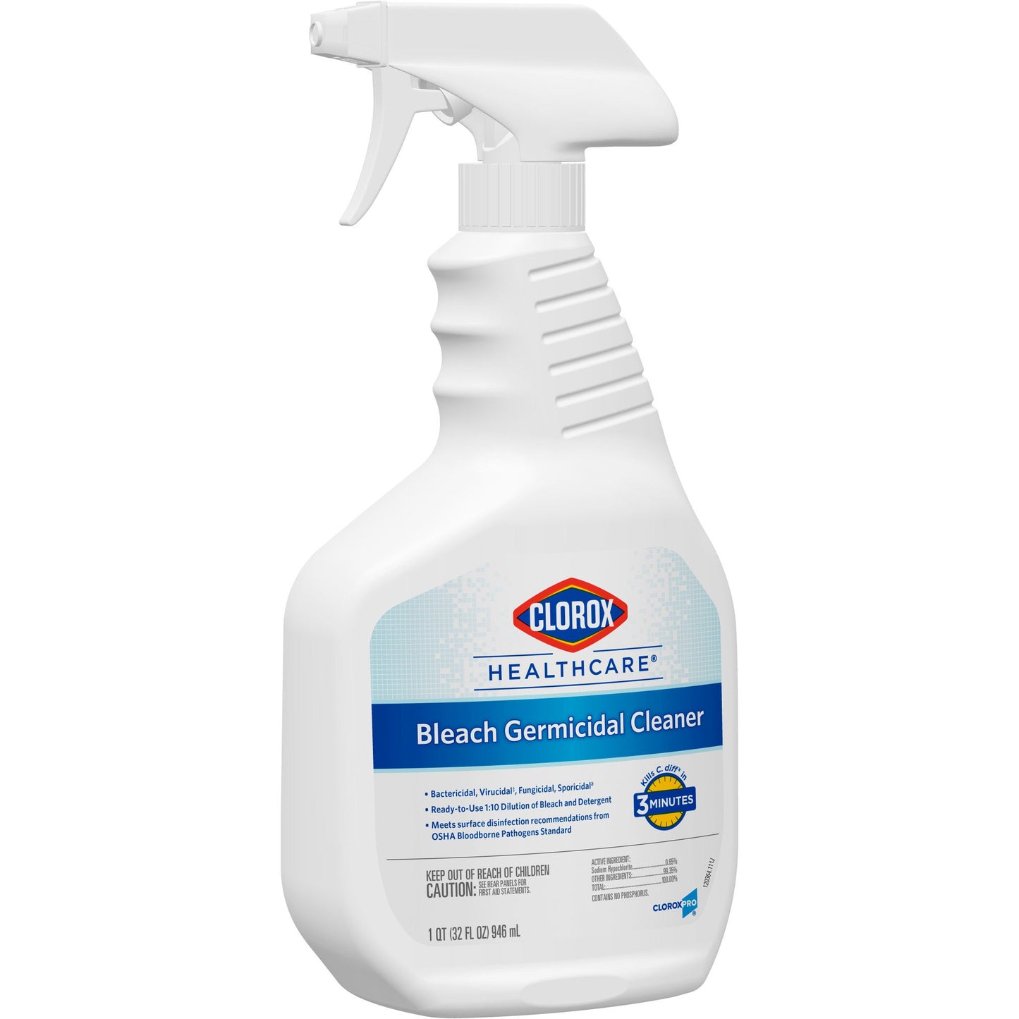 Clorox Healthcare® Bleach Germicidal Cleaner, Spray Bottle, 32 oz. 68970