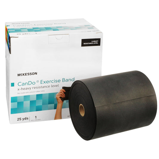 McKesson Brand McKesson Exercise Resistance Band, Black, 5 Inch x 25 Yard, X-Heavy Resistance 169-5635, 1 Each