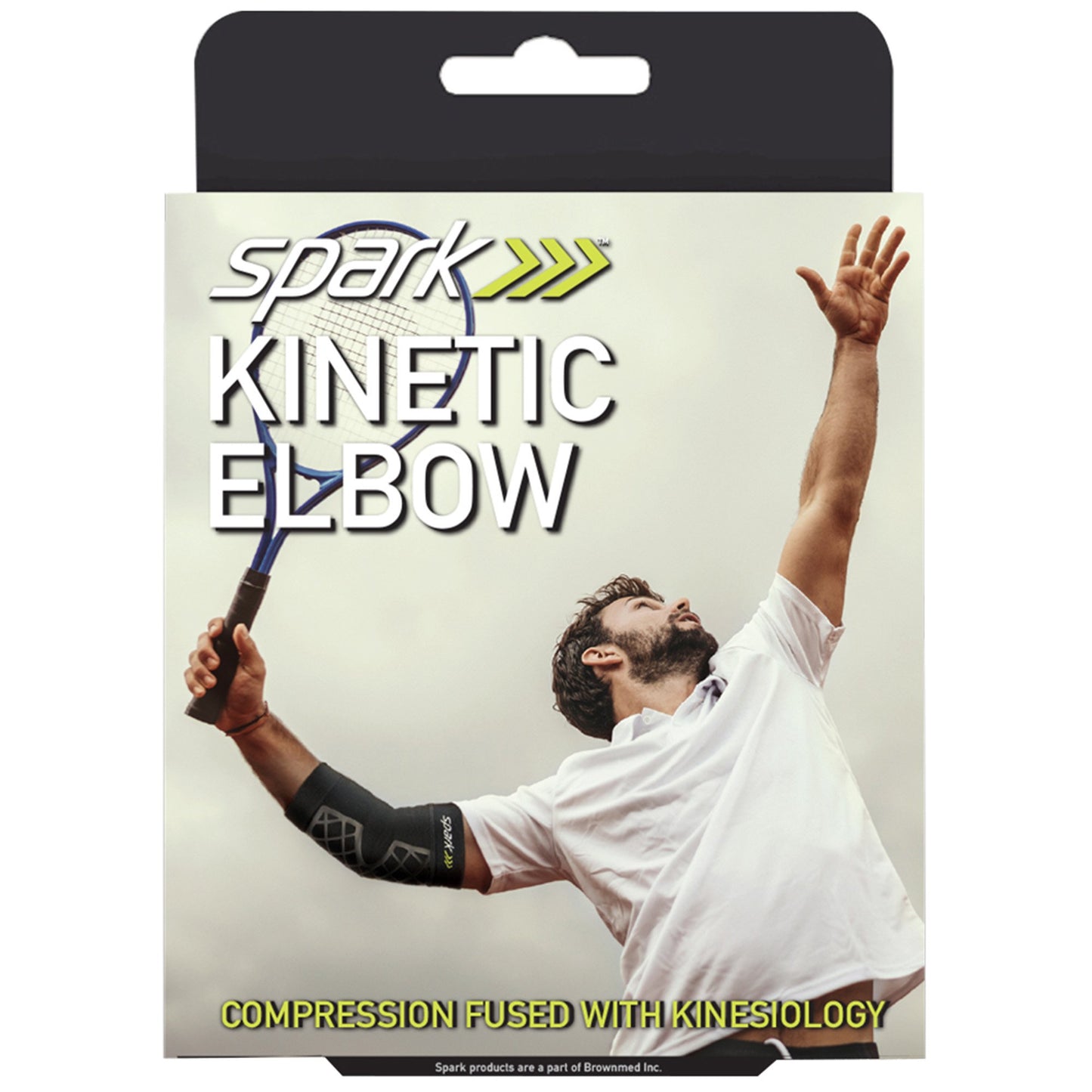 Elbow Support Spark Kinetic Small Pull-On Sleeve Left or Right Elbow 9 to 10-1/2 Inch Elbow Circumference Black - 40416