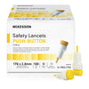 McKesson Push Button Safety Lancet, 17G x 2.0mm 16-PBSL17GX
