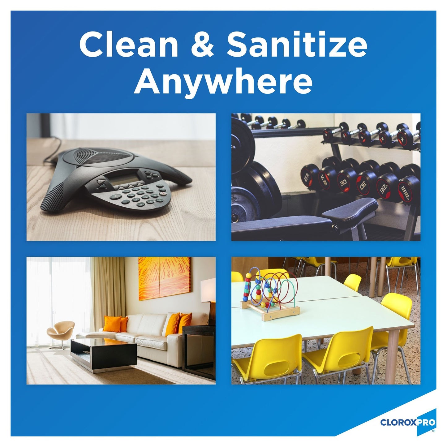 Clorox Pro™ Clorox® 4 in One Surface Disinfectant and Sanitizer, Citrus Scent 31043