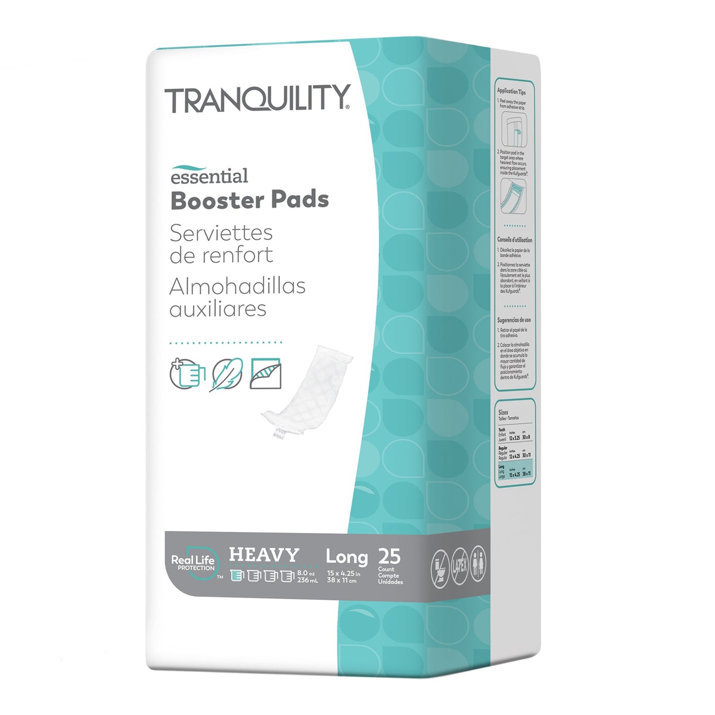 Booster Pad Tranquility® Essential 4-1/4 X 15 Inch Heavy Absorbency Super Absorbent Core Long - 2762