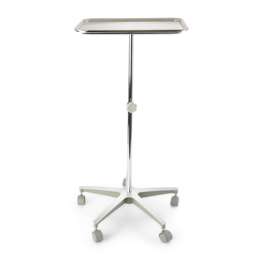 Mobile Instrument Stand McKesson Hand Operated Single Post 5-Leg Base Small Tray - 81-43465