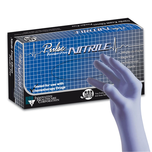 Exam Glove Pulse® Nitrile Small NonSterile Nitrile Standard Cuff Length Textured Fingertips Aqua Blue Chemo Tested / Fentanyl Tested - 177102