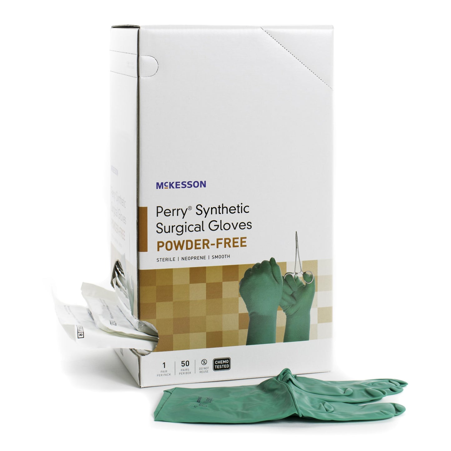 McKesson Perry® Performance Plus Polychloroprene Surgical Glove, Size 9, Green 20-2590N