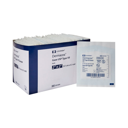 Dermacea™ Sterile USP Type VII Gauze Sponge, 2 x 2 Inch, 8-Ply 441204