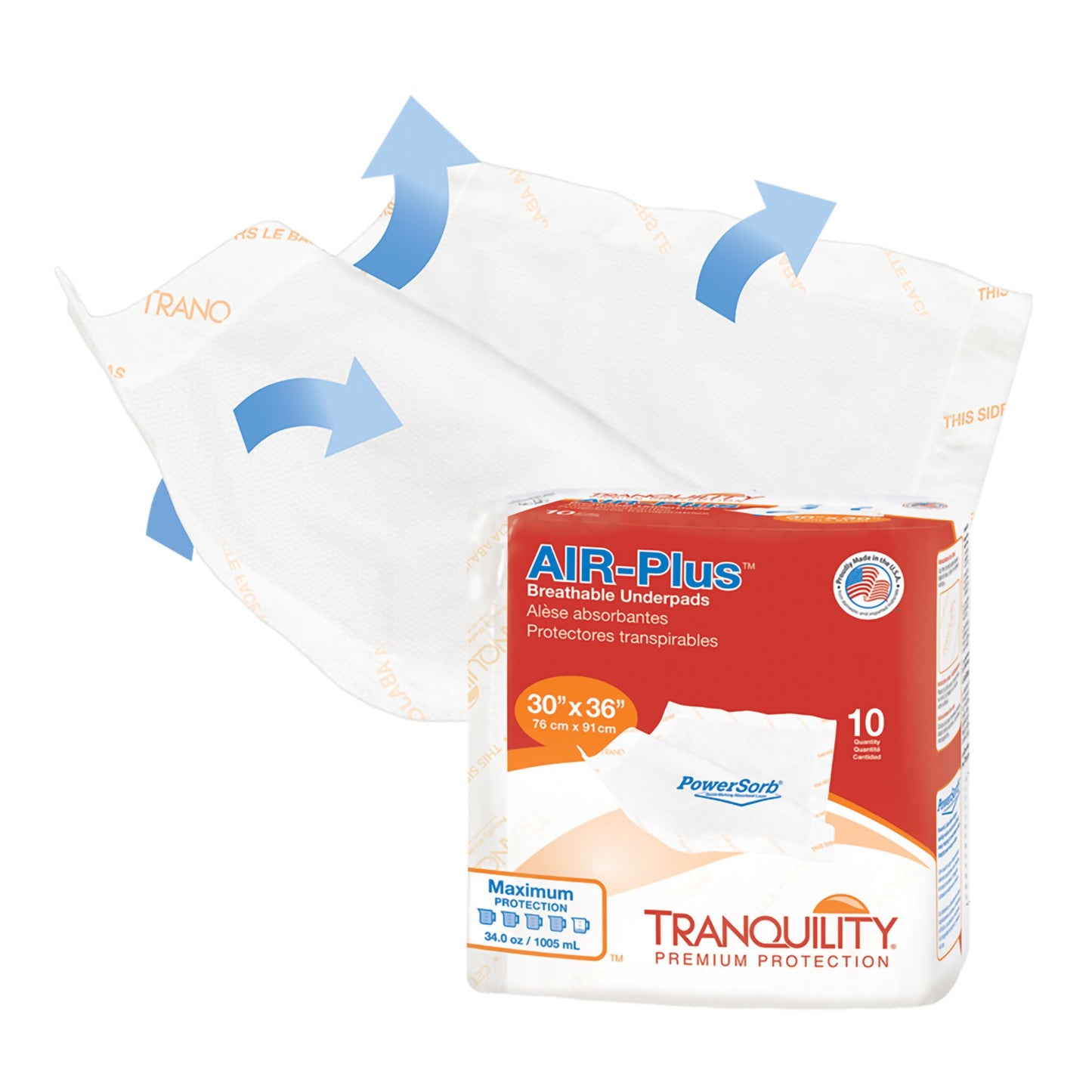 Tranquility® AIR-Plus™ Low Air Loss Underpad, 30 x 36 Inch 2710